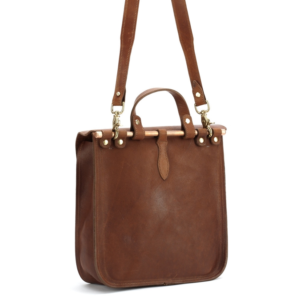 Chic Brown Leather Crossbody Bag - Picture 4 of 16